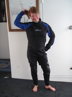 013  Joanne models Micheal's wetsuit IMG_9214
