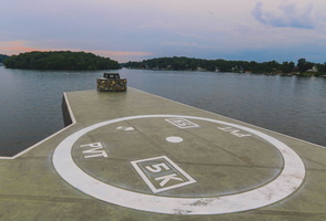 There's a helicopter pad on the roof of the main house.